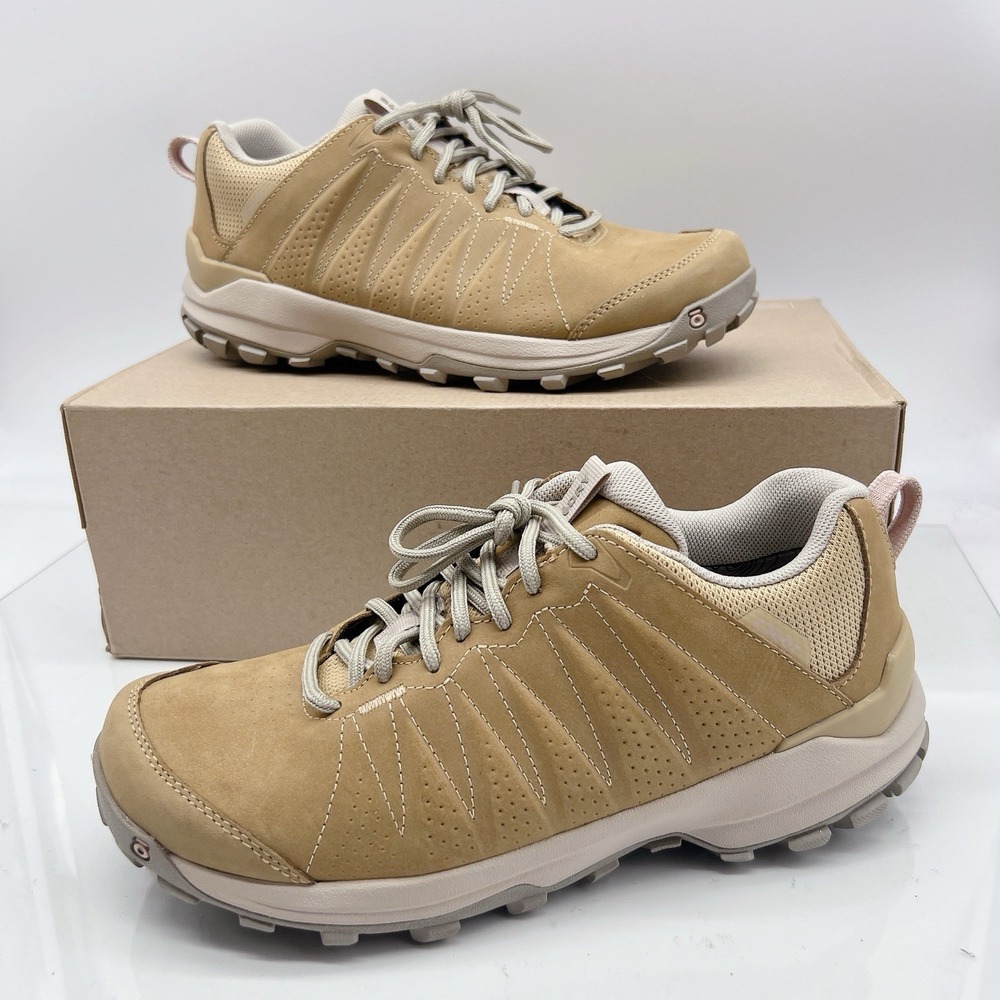 Oboz Sypes Low B-Dry Waterproof Leather Trail Hiking Sneakers Brown Womens US 9